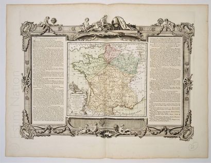 FRANCE, CARTE GEOGRAPHIQUE XVIIIe SIECLE MACLOT et DESNOS, "Atlas général, méthodique...