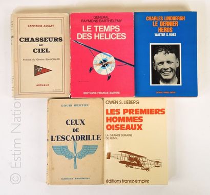 AVIATION Ensemble de 5 volumes brochés sur le thème aviation: 1. Berton, ceux de...