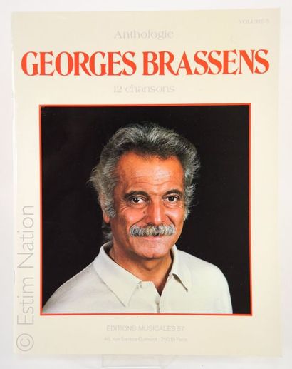 Georges BRASSENS ''Georges Brassens, anthologie, 12 chansons'', Paris, éditions musicales,...