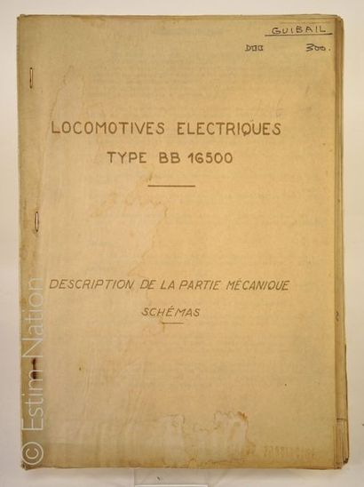 CHEMIN DE FER ''Locomotives électriques type BB16500, description de la partie mécanique'',...