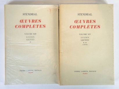 STENDHAL ''Lucien Leuwen'', Paris, Editions Larrive, 1951, in-4, deux volumes brochés...
