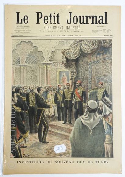 TUNISIE ''Le petit journal du 29 juin 1902, investiture du nouveau Bey de Tunis'',...