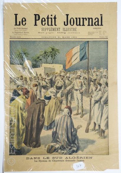 ALGERIE COLONIALE ''Le petit journal du 31 mars 1901, dans le sud algérien, la djamaa...