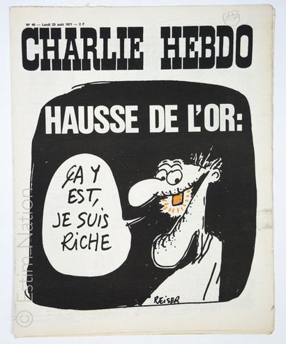 REISER- CHARLIE-HEBDO N°40, 23 août 1971, très bon état.