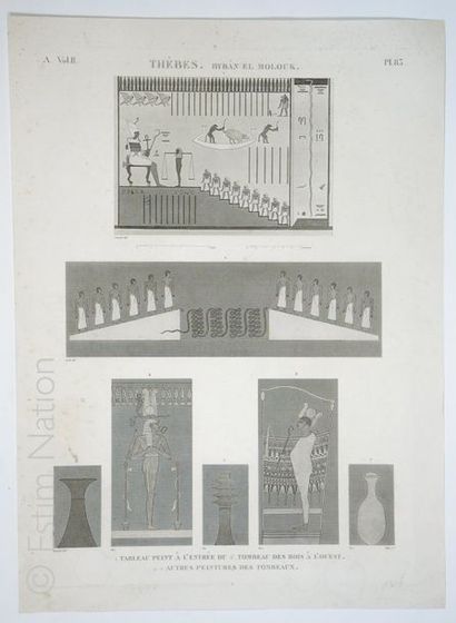 EGYPTE [BONAPARTE, DESCRIPTION DE L'EGYPTE], planche originale de la 2e édition imprimée...