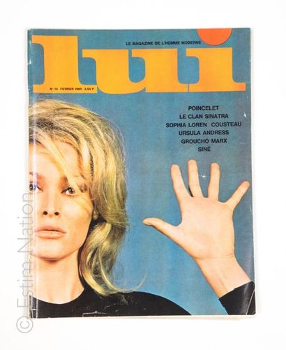 MAGAZINE ''LUI'' Numéro 14 de 1965, ''Ursula Andress'', en très bon état.