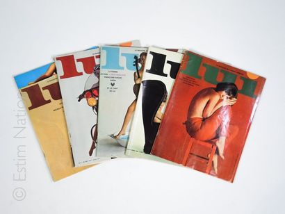 MAGAZINE ''LUI'' Ensemble de cinq numéros de l'année 1965, en très bon état.