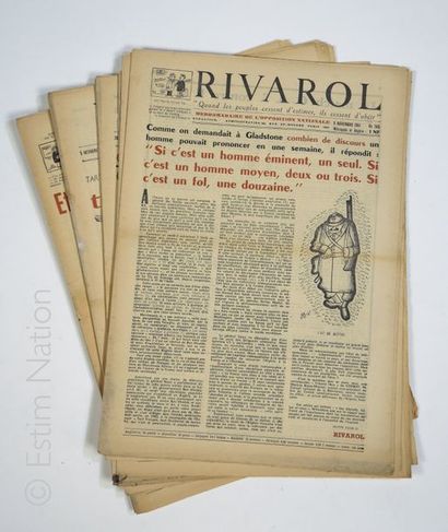 RIVAROL , hebdomadaire politique Suite de 10 n° consécutifs, du 7 septembre 1961...