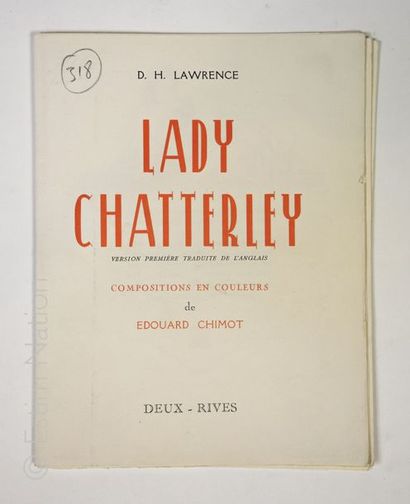 DH LAWRENCE Plaquette de représentant pour l'édition illustrée de ''Lady Chatterley'',...