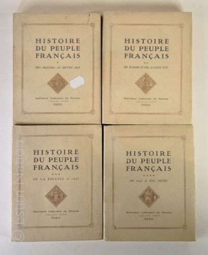HISTOIRE DE FRANCE-H. PARIAS ''Histoire du peuple français, préface de Edouard Herriot'',...