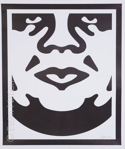 OBEY (Shepard Fairey dit) (né en 1970) "OBEY face"

Sérigraphie en noir et blanc...