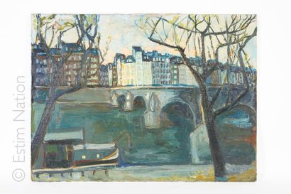 M. MASSE (XXe) "Le pont Royal à Paris"

Huile sur toile signée et datée '61' en bas...