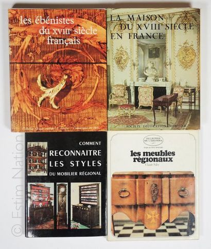 LIVRES SUR LE THEME DU MOBILIER Lot de 4 livres sur le thème du mobilier comprenant...