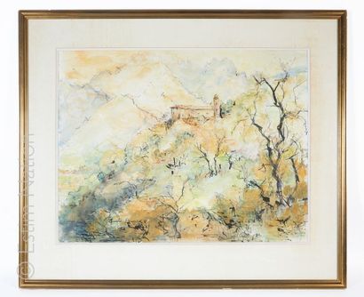 Lucienne SACHS PAVARD (XXème siècle) "Paysage de montagne de Corse"

Dessin à l'encre...