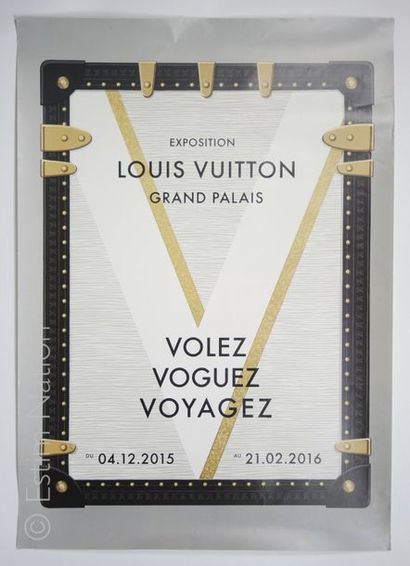 LOUIS VUITTON AFFICHE de l'exposition "Volez, Voguez, Voyagez", Hiver 2015-2016 sur...