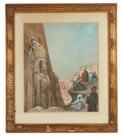 Georges CLAIRIN (1843-1919) "Scène de relevés archéologiques en Egypte"


Dessin...