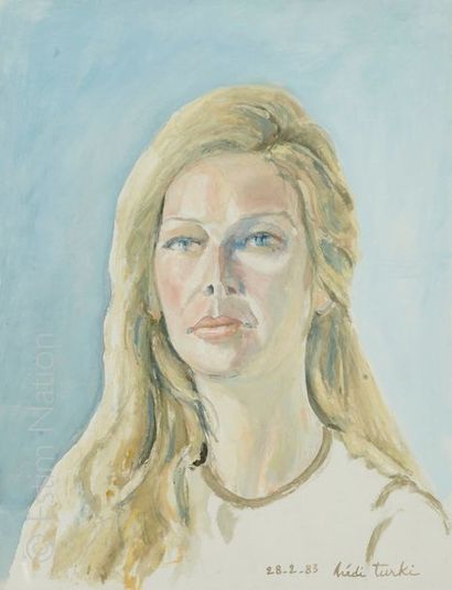Hédi TURKI (né en 1922) "Portrait de femme", 1983


Aquarelle gouachée, signée et...