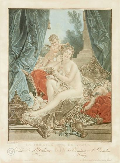 François BOUCHER d'après & Jean-François JANINET d'après "La toilette de Vénus"


Gravure...
