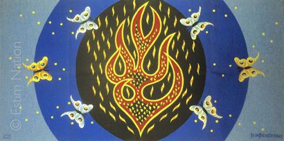 J. PICART LE DOUX (1902-1982) "Papillons flammes"


Tapisserie en laine. Atelier...