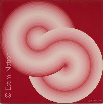 GUERVAL Geneviève (XX) « Double-mouvement cinétique rose, 1978 »


Acrylique sur...