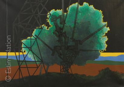 JEAN EMILE JAURES (né en 1932) "Composition à l'arbre", 2009


Acrylique sur toile,...