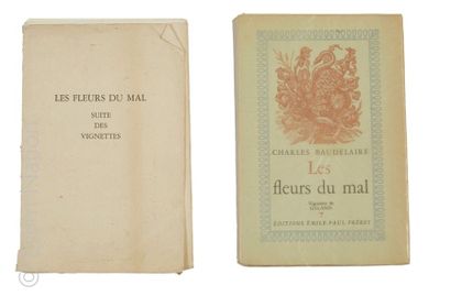 BAUDELAIRE - DESSIN ORIGINAL PAR GALANIS Les fleurs du mal, Ed. Emile Paul Frères....