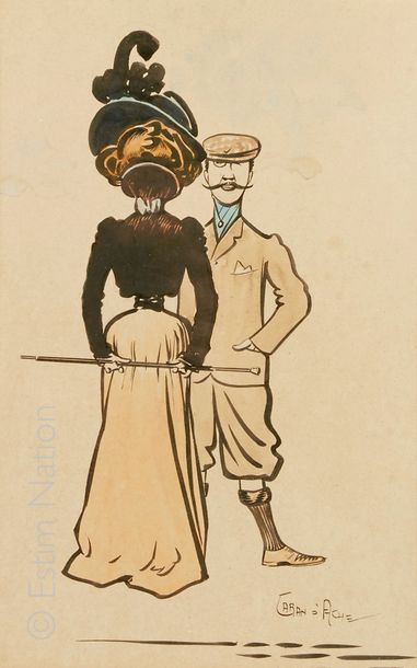 CARAN D'ACHE (1858-1909) "Le couple"


Dessin à l'encre et aquarelle signé en bas...