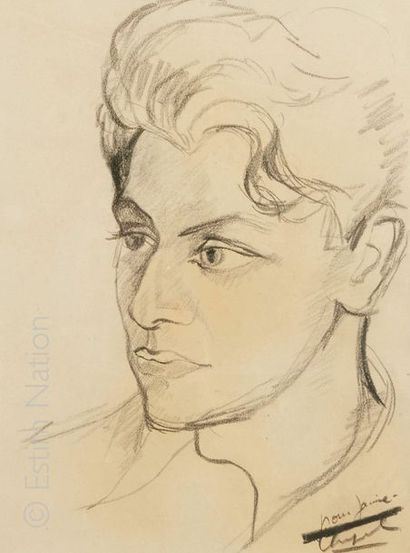 Youla CHAPOVAL (1919-1951) "Autoportrait présumé de l'artiste"


Dessin au crayon,...