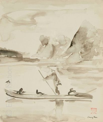 ZHANG HUA (1898-1970) "Pêcheur de cormorans"


Encre sur papier, signé en bas à droite...