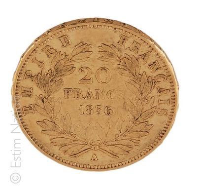 20 FRANCS OR - NAPOLEON Pièce de 20 francs en or, Napoléon tête nue de 1856. 


P.B.:...