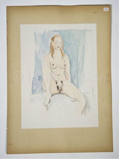 ANONYME ANONYME


Dessin original en couleur représentant une jeune femme nue le...