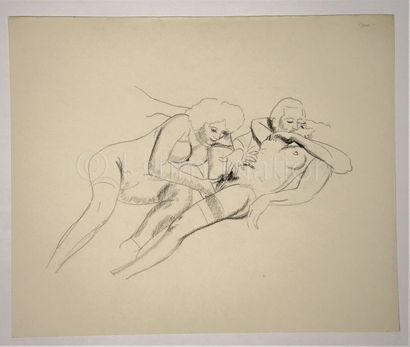 ANONYME ANONYME


Triolisme - Dessin original représentant trois personnes couchées...