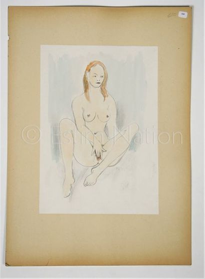 ANONYME ANONYME


Dessin original en couleur représentant une jeune femme nue les...