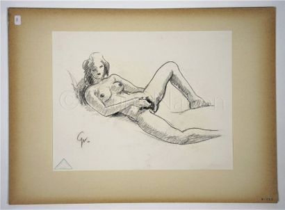 ANONYME ANONYME


Dessin original représentant une femme nue allongée sur le dos...