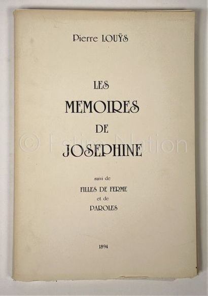 LOUYS, Pierre (1870-1925) LOUŸS, Pierre (1870-1925)


Les mémoires de Joséphine-...