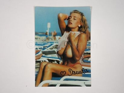 ANONYME Photographie couleurs avec autographe original de Danuta Lato (mannequin,...