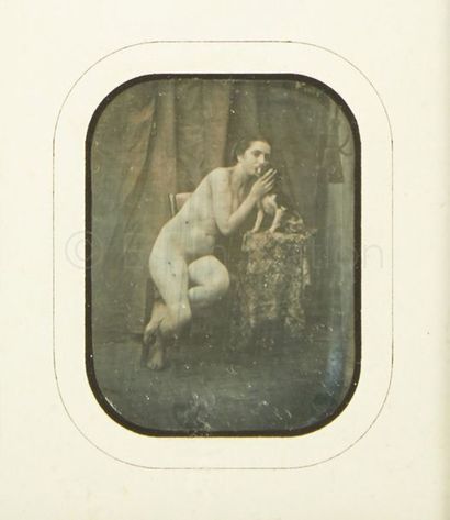 ANONYME "Femme nue et chien" 


Daguerréotype , quart de plaque, circa 1850 


Dimensions...