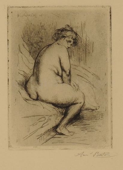 Armand BERTON (1854 - 1927) "Nu féminin assis"


Eau-forte et pointe sèche signée...
