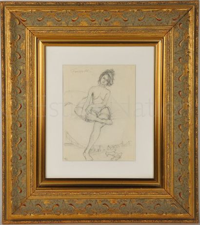 Françoise ADNET (Paris 1924 - 2014) "Nu féminin assis"


Dessin au crayon et estompe,...