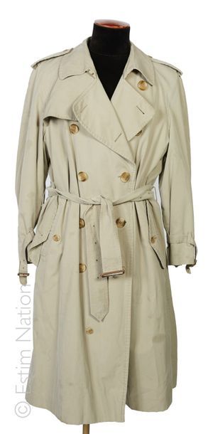 BURBERRY'S Vintage TRENCH COAT pour homme en toile, pattes d'épaule, rappel sur les...