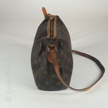 LOUIS VUITTON circa 1975/80 SAC en toile Monogram et cuir naturel, fermeture éclair,...