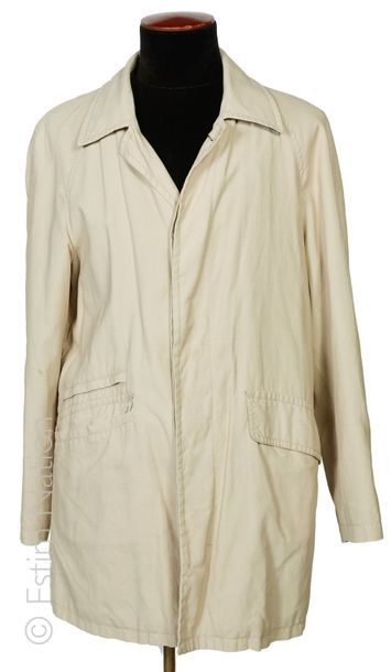 BURBERRY, BURBERRYS pour homme VESTE en coton et polyamide tissé beige, deux poches...