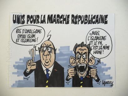 IGnace IGnace 


Dessin original de presse satirique: "unis pour la marche…" - 2015...