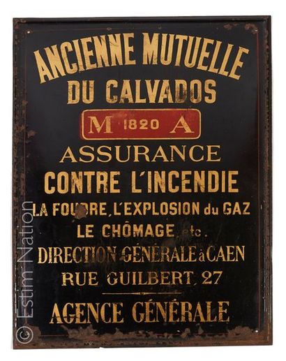 PLAQUES EMAILLEES - Ancienne Mutuelle du Calvados. Dim: 54 x 40 cm environ


- Générale....