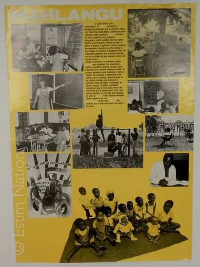 AFFICHES - AFRIQUE DU SUD - MOUVEMENT DE LIBERATION Lot de 4 grandes affiches du...