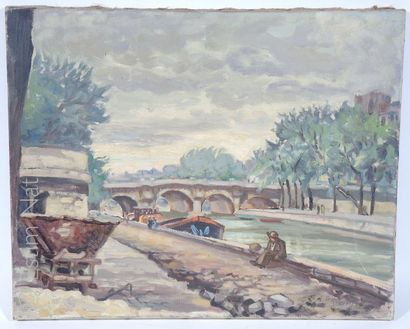 REGENT LP (XXe) "Paris, Le Pont Neuf" 


Huile sur toile signée en bas à droite....
