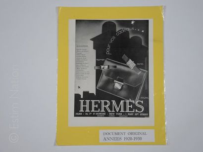 ART PUBLICITAIRE-HERMES Gravure tirée d'un magazine grand format de l'époque,années...