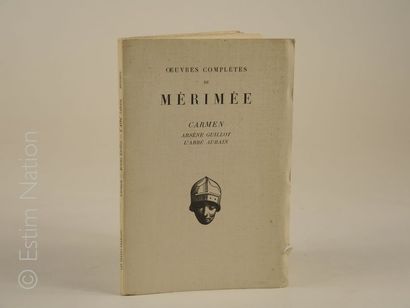 Prosper MERIMEE ''Carmen suivi de Arsène Guillot et l'abbé Aubain'',Paris,Roches,1930,in-8,broché,189...