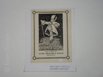 ART PUBLICITAIRE-RHUM CHARLESTON Gravure tirée d'un magazine grand format de l'époque,années...