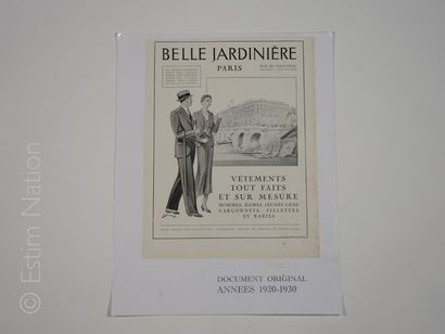 ART PUBLICITAIRE-LA BELLE JARDINIERE Gravure tirée d'un magazine grand format de...